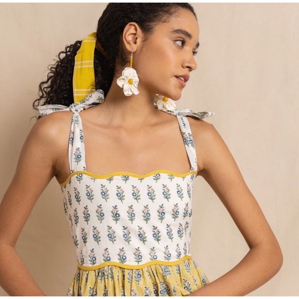 Daydress Lotta Maxi Dress Yellow Sunflower Size Large - Picture 3 of 13